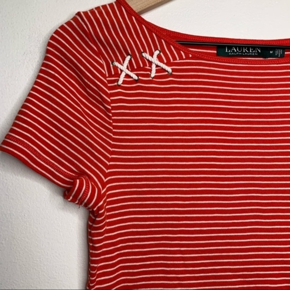 Lauren Ralph Lauren Red & White Stripe Shirt - Picture 2 of 7